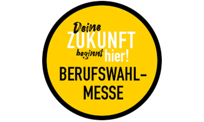 Logo der Jobmesse Münster in blauer Schrift, geeignet für Deinen Einstieg in die IT-Branche bei Atruvia AG.