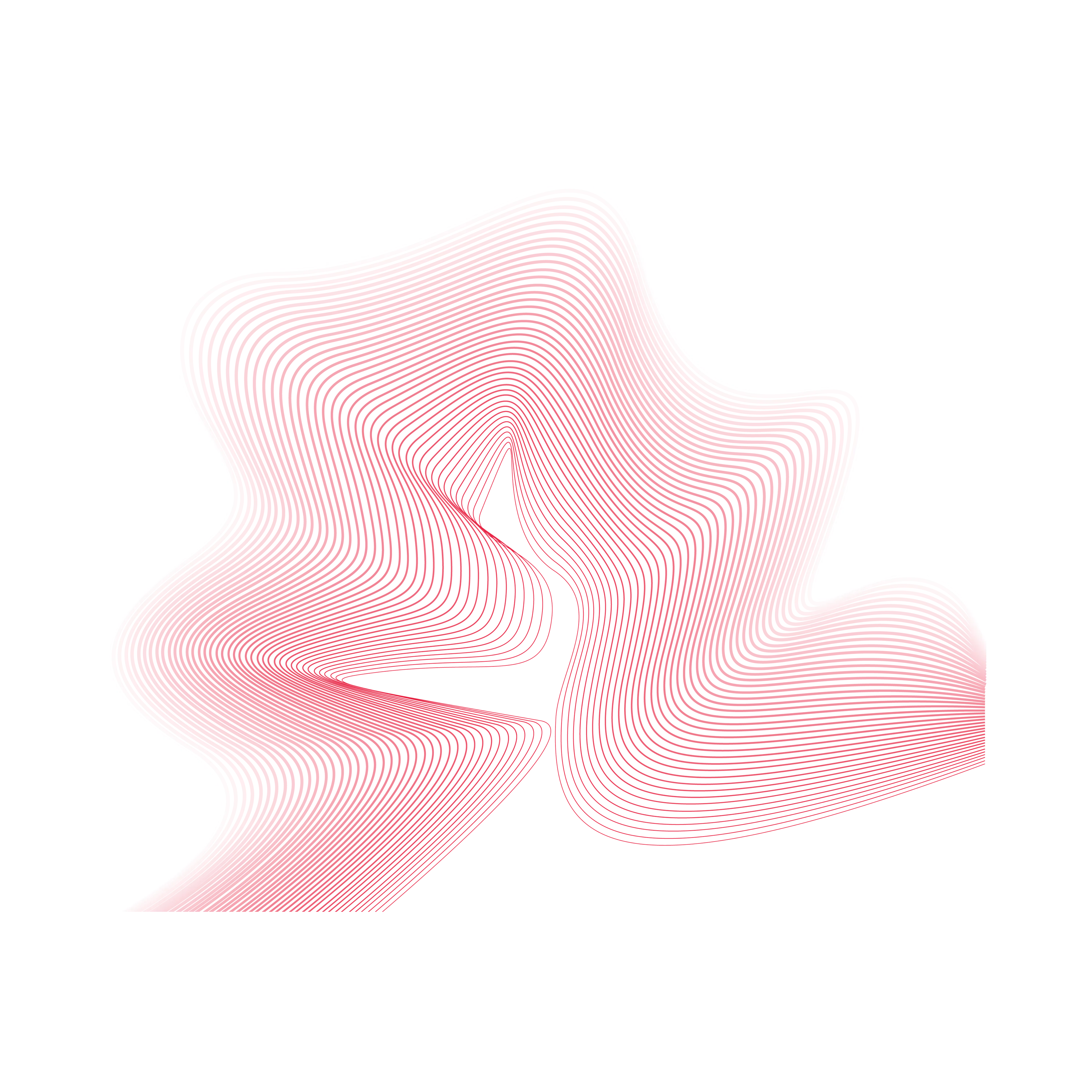 Abstrakte, geschwungene Linien in Rot und Weiß auf schwarzem Hintergrund, symbolisieren Innovation bei BDO.