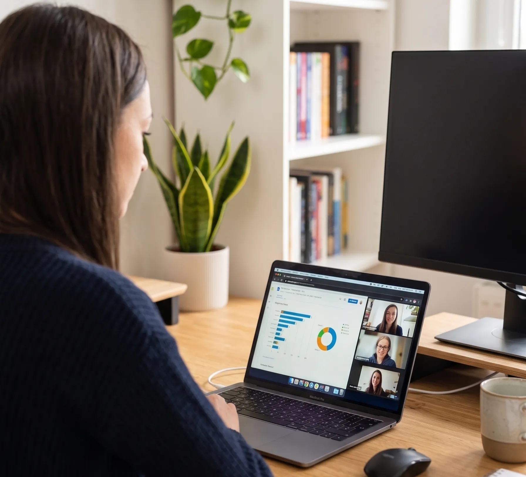 Du arbeitest im Homeoffice bei DocMorris, nimmst an einer Videokonferenz teil und analysierst Gesundheitsdaten.