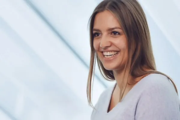 woman smiling