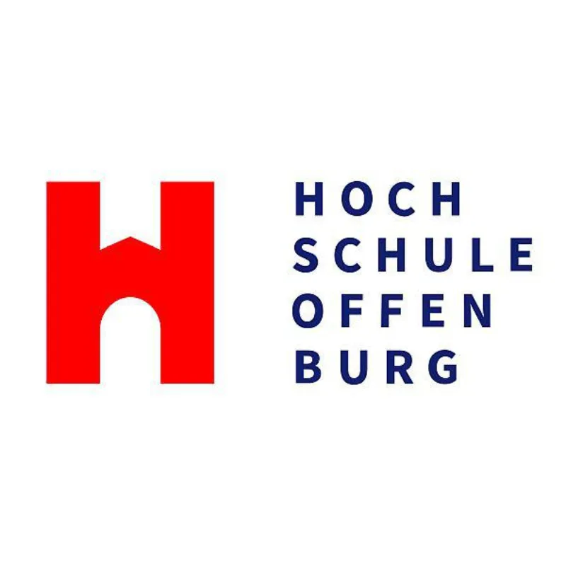 Logo der Hochschule Offenburg mit rotem "H" und blauem Text, relevant für IT-Karriere bei Haufe-Group.