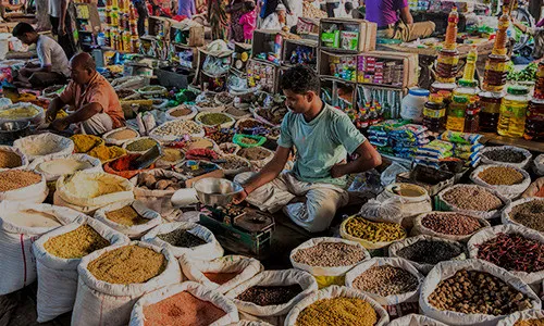 Verkäufer auf orientalischem Markt