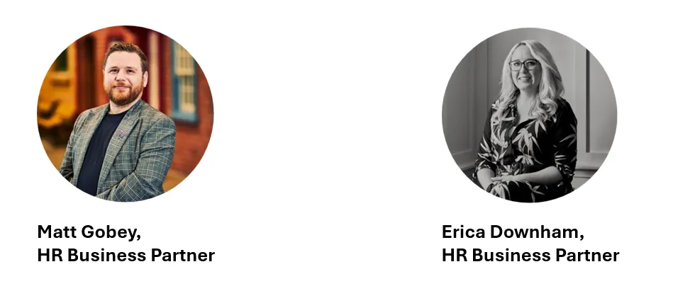 Meet Erica, HR Business Partner, and Matt, HR Business Partner at Miele, ready to support your career journey!