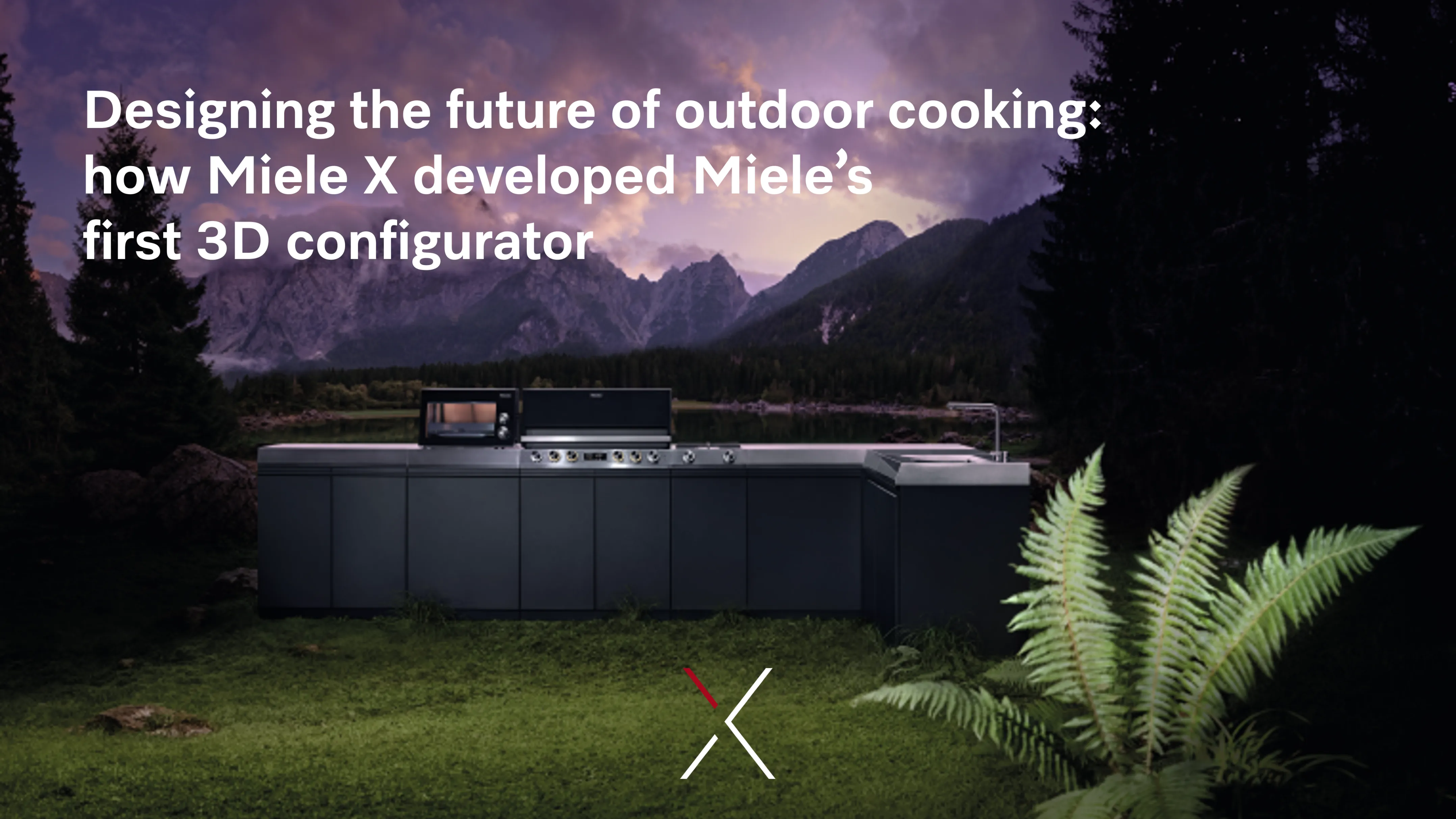 Two smiling Miele X team members, Brano Ramsak and Eddie Laan, introduce the first 3D configurator for outdoor cooking.