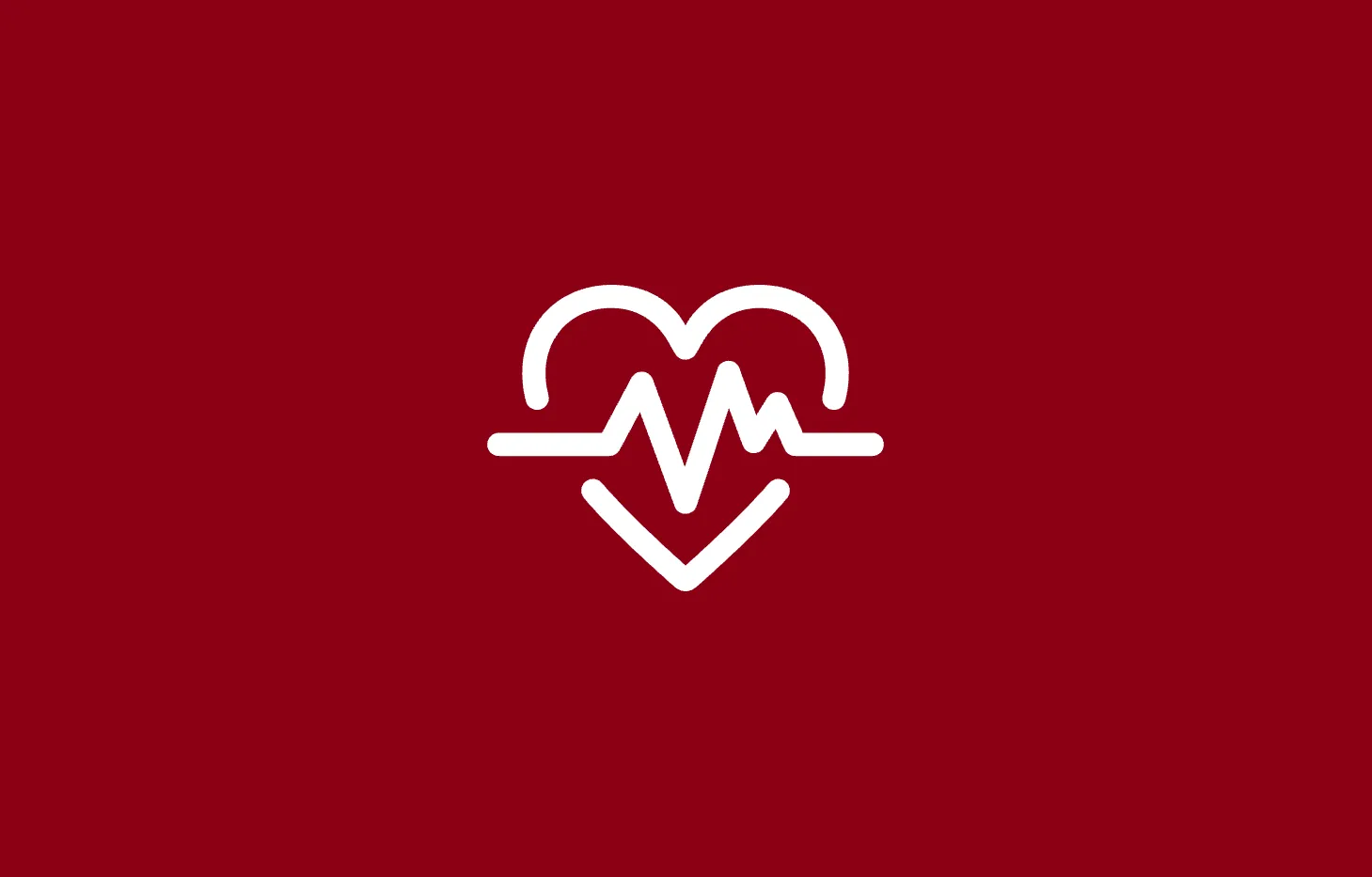 White user icon on a red background, representing Wellbeing Benefits at Miele through a heart.