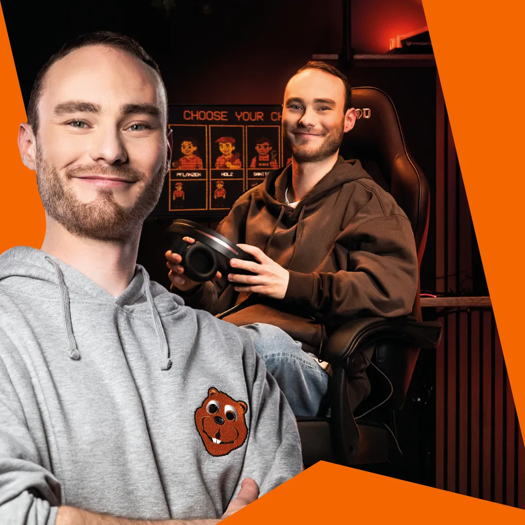 Zwei Lehrlinge auf Paletten