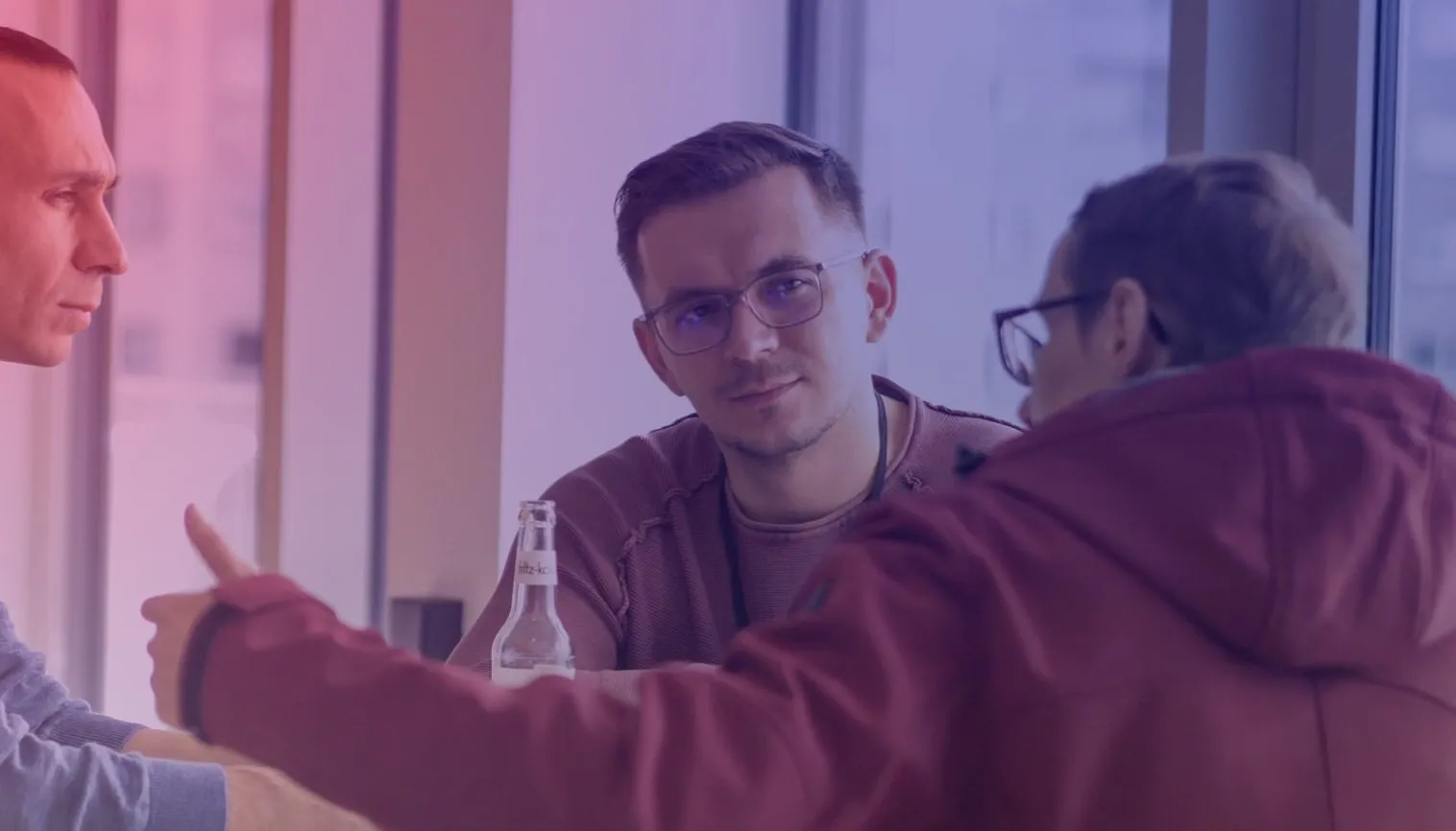 employees in a meeting