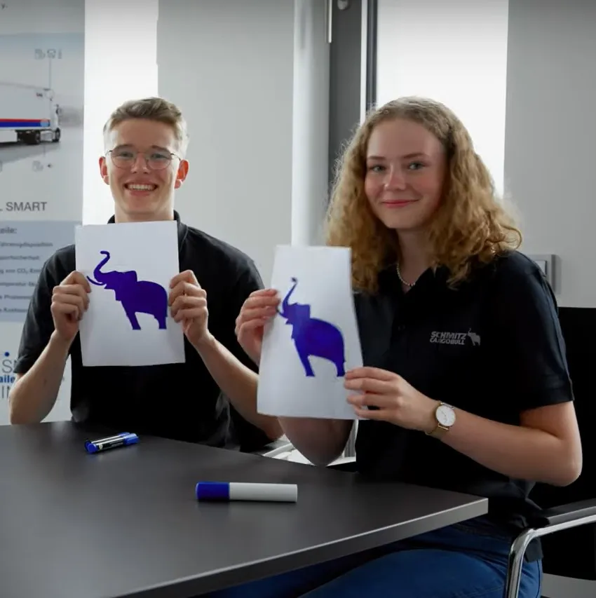 lächelnde Schüler
