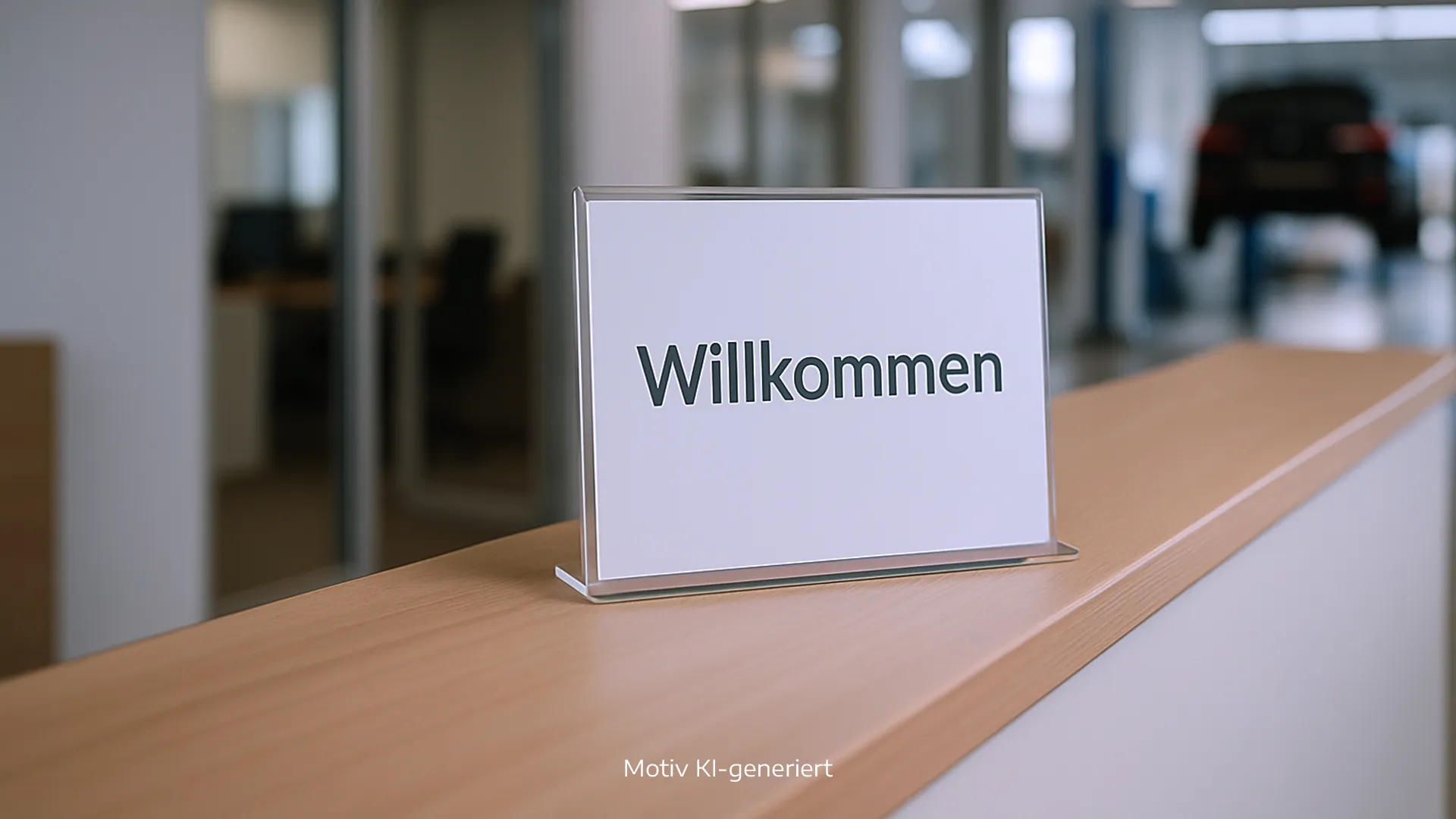 Moderne Architektur mit weißen Wänden und geometrischen Formen, passend für die innovative Automobilindustrie von Stellantis.