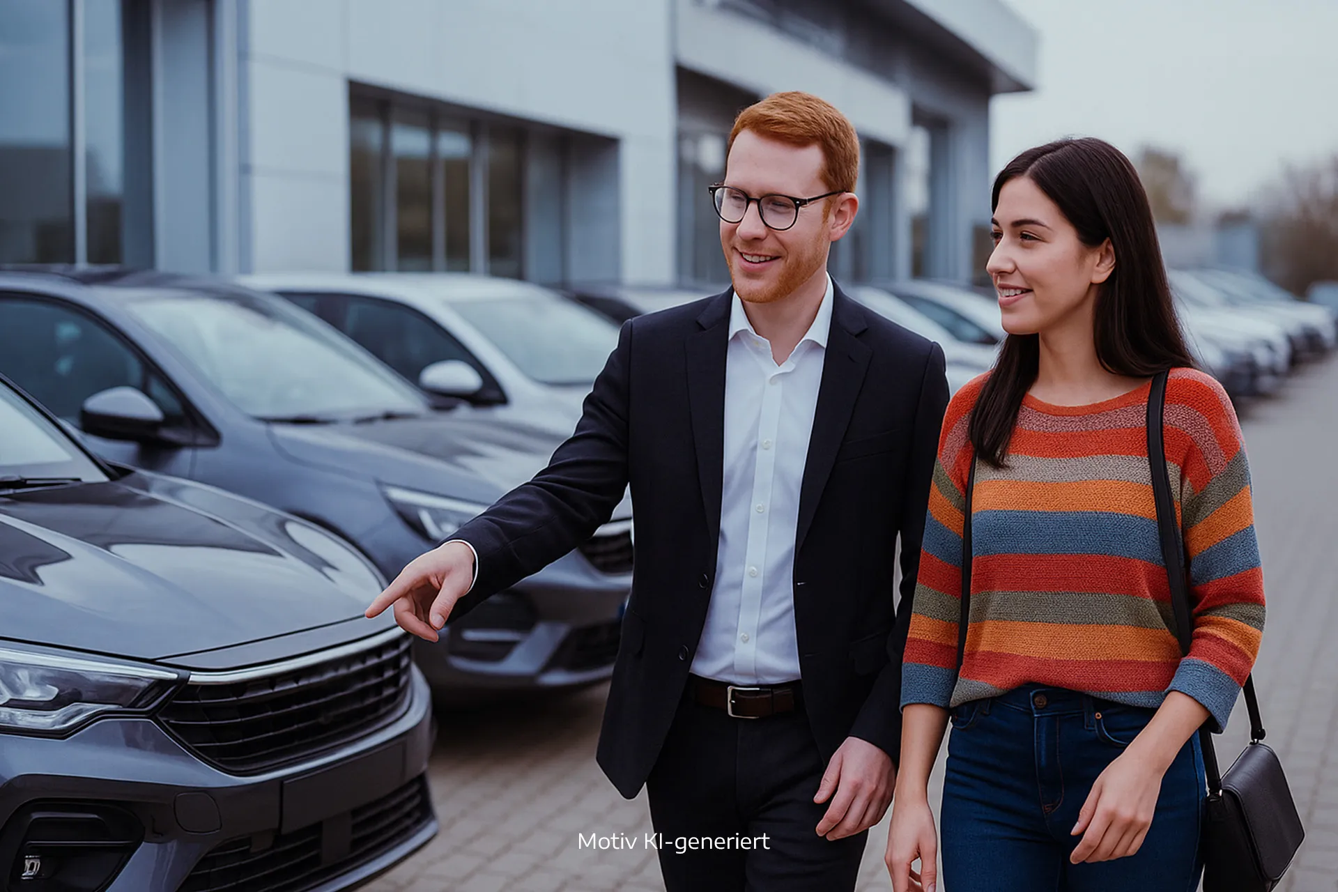 Moderne Architektur mit weißen Wänden und geometrischen Formen, passend für die innovative Automobilindustrie von Stellantis.