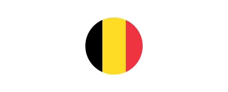 Belgium flag in a circle shape, symbolizing our retail opportunities at Storch-Ciret in Belgium.