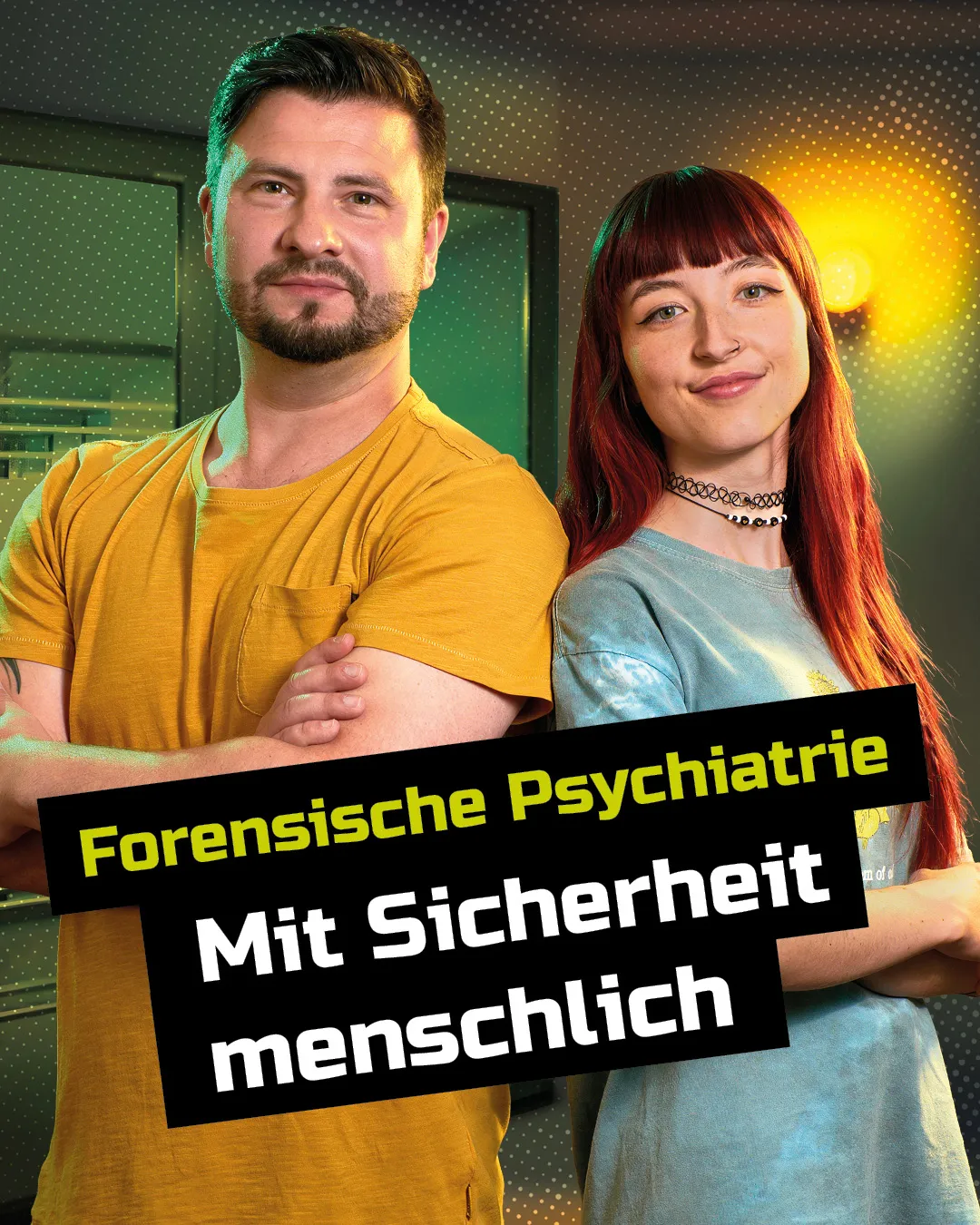 Mit Sicherheit menschlich - Hauptmotiv der Forensik-Kampagne von Vitos