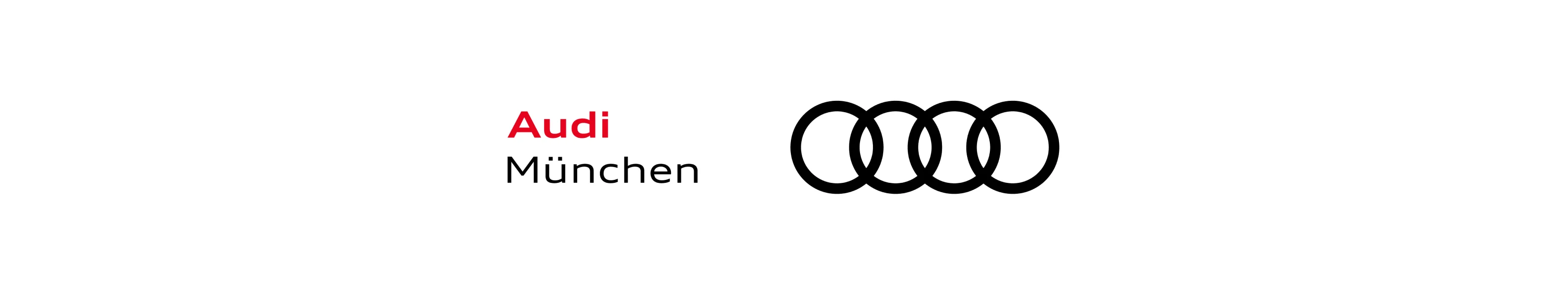 Logo von Audi München mit vier ineinander greifenden Ringen, verwendet auf einer Karriereseite der Volkswagen Retail GmbH.