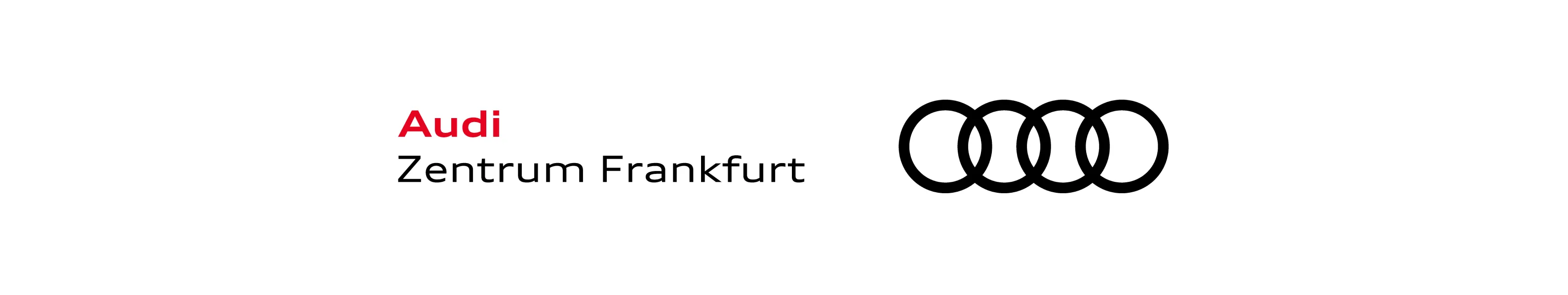 Audi Zentrum Frankfurt Logo mit vier Ringen, auf einer Karriere-Website der Volkswagen Retail GmbH.